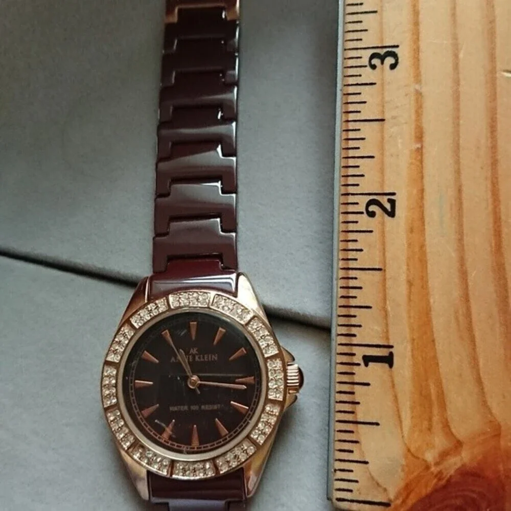 Bronze tone with crystals Anne Klein watch